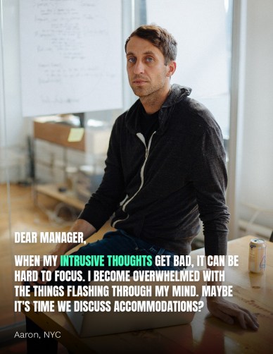 Aaron Harvey on an educational poster