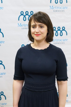 Mara Wilson in a blue dress